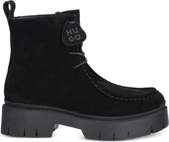 HUGO BOSS Stivali in pelle scamosciata - Nero