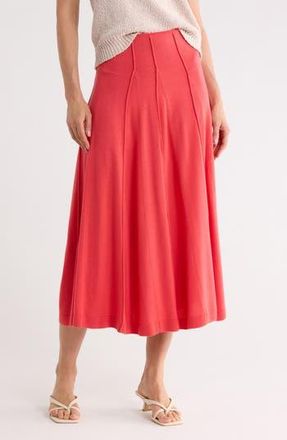 Lafayette 148 New York Merino Wool Pull-On Skirt in Vibrant Coral at Nordstrom Rack, Size Xx-Large