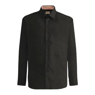 Alviero Martini 1A Classe Casual Shirts, male, Black, 5XL, Camicia Slim Fit