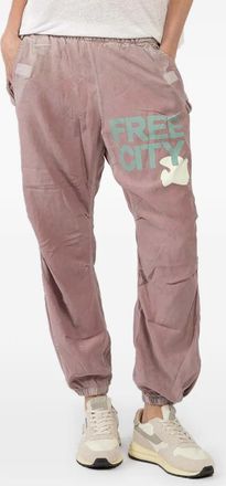 Freecity logo-detail track pants - women - Fabric - M - Purple