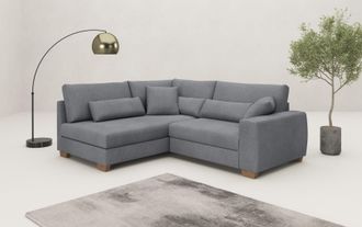 Mr. Couch Ecksofa »Hilla L-Form« Mit Federkern, wahlweise mit Bettfunktion und Taschenfederkern