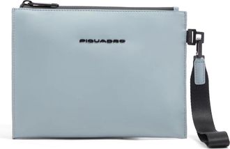 Piquadro Waterbestendige Clutch - Heren - Schoudertassen - Blauw - ONE Size - Katoen - Tassen