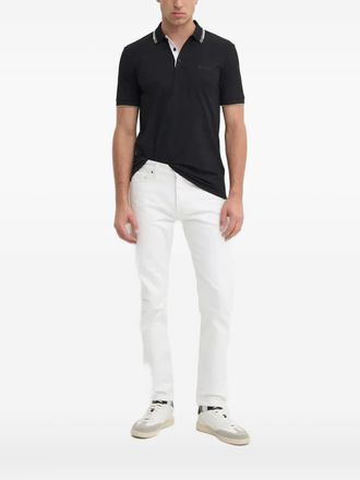 BOSS tipped collar polo shirt - Black