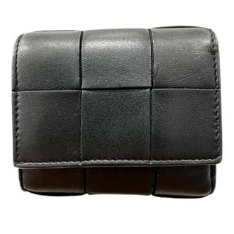 Bottega Veneta Pre-owned Wallets, male, Black, Size: ONE SIZE Pre-owned Cassette Leather Trifold Wallet