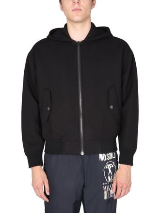 Moschino Black Solid Hood Jacket