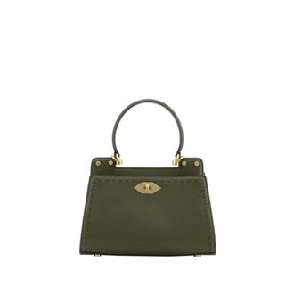 Pourchet Tassen, Dames, Groen, ONE Size, Leer, Trianon PM