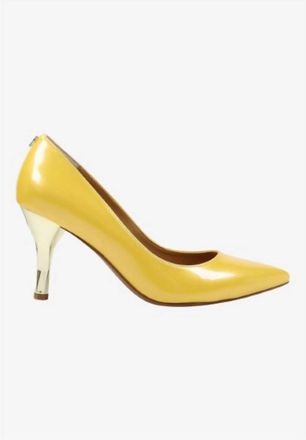 J. Rene&eacute; Womens Kanan Slip On Pumps In Lemon Patent