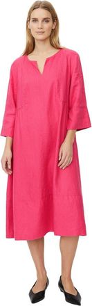 Masai MaNasya Linen Tunic Midi Dress in Carmine at Nordstrom, Size Xx-Large
