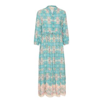 Cream CRAlora Lange Jurk - Dames - Jurken - Blauw - Maat: S/M Viscose