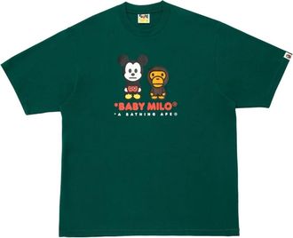 A Bathing Ape x Disney Mickey Mouse Baby Milo Relaxed Fit T-Shirt Green 0ZXTEM916101Q-GRN