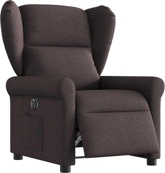 vidaXL Vidaxl - Sill&oacute;n Reclinable El&eacute;ctrico Tela Marr&oacute;n Oscuro