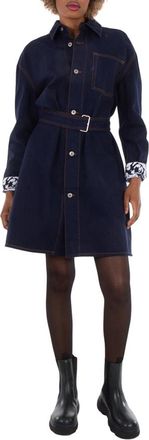Burberry Japanese Belted Denim Shirtdress, Brand Size 10 ( US Size 8 )