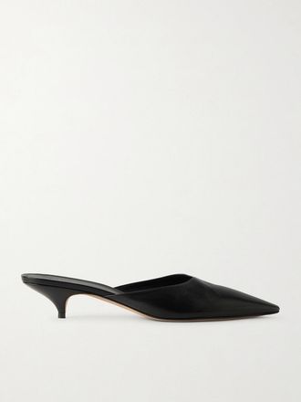 The Row Mule In Pelle Lucida Lisa - Nero