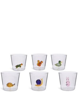Ichendorf Animal Farm set-of-six tumblers - White