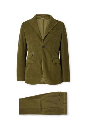 Massimo Alba Sand Cotton-Corduroy Suit
