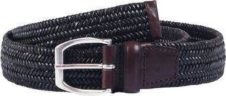 Orciani Brede Gevlochten Riem - Heren - Riemen - Bruin - 90 CM - Leer - Accessoires