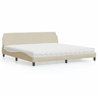 vidaXL Vidaxl - Camacon Colch&oacute;n Tela Color Crema 200x200 Cm