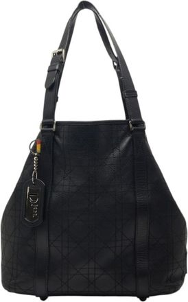 Dior Black Leather Tote Bag (Pre-Owned)