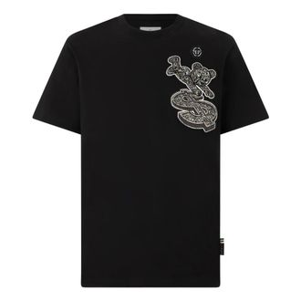 Philipp Plein T-Shirt Girocollo SS Teddy - - Tops - Uomo - Nero - 2XL