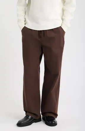BP. Relaxed Fit Cotton Twill Drawstring Pants in Brown Coffee at Nordstrom, Size Xx-Large