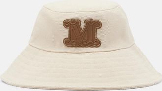 Max Mara Gondola leather-trimmed canvas bucket hat