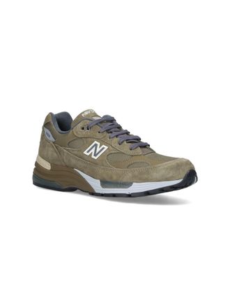 New Balance Suede & Mesh Low-Top Sneaker - Green