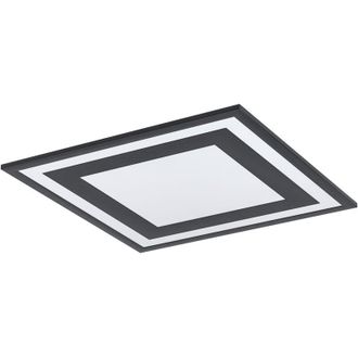 Eglo Eglo - Plafoniera Moderna Savatarila Alluminio Nero Luce Led Integrato 22,2W