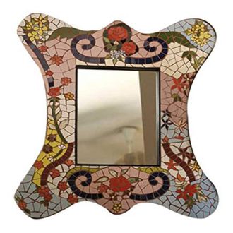 Novica Rose Garden Mosaic Mirror