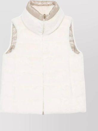 Herno sleeveless padded high collar jacket
