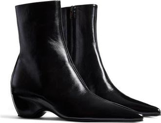 Khaite Sybil Pointed Toe Bootie in Black at Nordstrom, Size 38.5