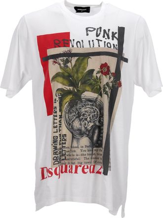 Dsquared2 bedrukt T-shirt van wit katoen