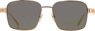 Gucci Grey Square Ladies Sunglasses GG1937S 001 54