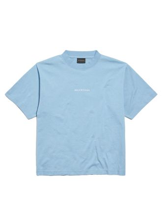 Balenciaga Light Blue Logo T-Shirt