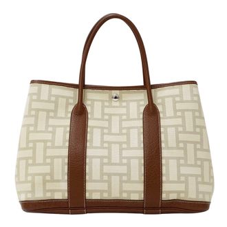 Herm&egrave;s Brown Handbag Tote Bag (Pre-Owned)
