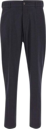 Eleventy Rechte broek - Heren - Straight fit broeken - Blauw - M - Wol - Broeken
