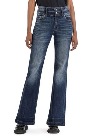 Kut from the Kloth Ana Double Waistband High Waist Flare Jeans in Queen at Nordstrom, Size 16