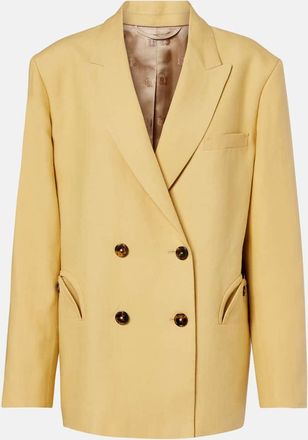 Blaz&eacute; Milano Nightbreak double-breasted linen blazer