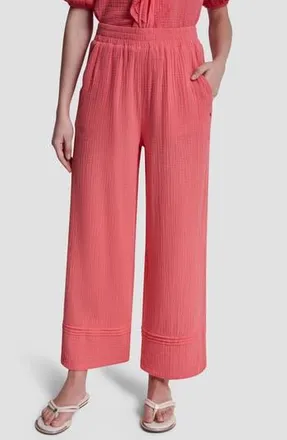 DKNY Cotton Gauze Pull-On Pants in Sunkissed at Nordstrom Rack, Size X-Large