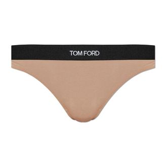 Tom Ford Strings met Logo - Dames - Onderbroek - Beige - L - Ondergoed