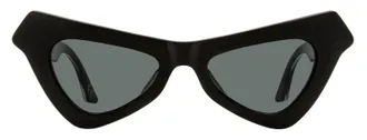 Marni Fairy Triangular Cat-Eye Sunglasses - Black