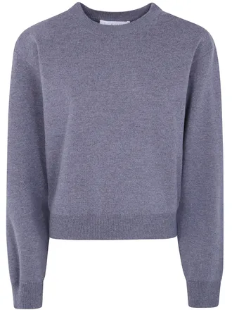 R&oacute;he Sweater Wool Cashmere Statement Shoulder Crewneck