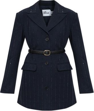 Self Portrait Blazer Jurk - Dames - Blazers - Blauw - S - Jassen