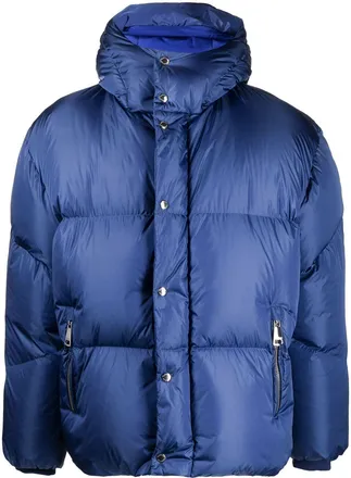 Khrisjoy padded press-stud fastenign jacket - men - Feather Down/Polyester/Polyamide - 00 - Blue