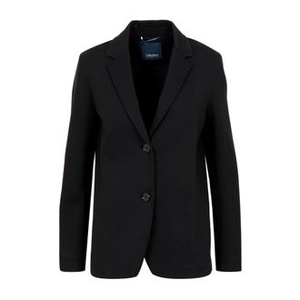 Max Mara Blazers, female, Black, Size: M Scuba Jersey Jacket
