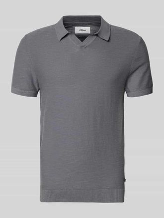 s.Oliver Red Label Regular Fit Poloshirt aus reiner Baumwolle in Hellgrau, Gr&ouml;&szlig;e XXL
