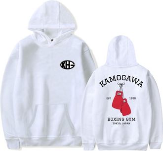 Generic Anime Hajime No Ippo KBG Hoodies Fashion Clothes Casual Harajuku Sweatshirts (WHITE,L)