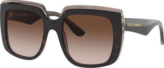 Dolce & Gabbana Dolce Gabbana Zonnebril Dg 4414 502/13 - Dames - Zonnebrillen - Bruin - 54 MM - Accessoires