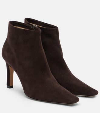 The Row Carla suede ankle boots