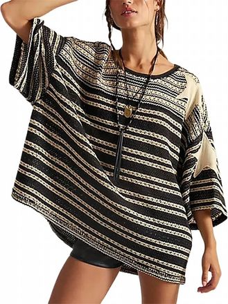 Free People Fun In The Sun Sweater In Black