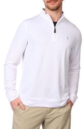 Tailorbyrd Modal Blend Quarter Zip Polo in Dove White at Nordstrom Rack, Size Xx-Large